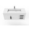 Castello Usa Nile 48" Wall Mounted White Vanity With White Top AndAnd Black Handles CB-MC-48W-BL-2053-WH - alternate 3